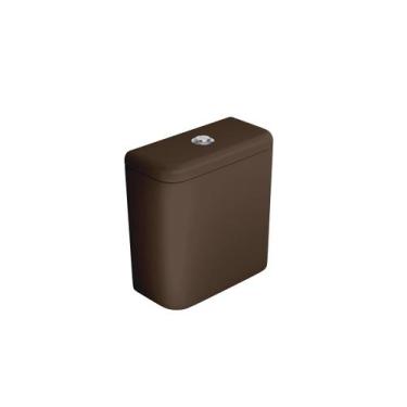 Imagem de Caixa Acoplada Carrara/Nuova Acionamento Duo CD11F Marrom Fosco/Cromad