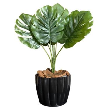 Imagem de Planta Artificial Costela De Adão Com Vaso Cachepot Moranga - PlantaIm