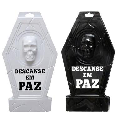 Imagem de 2 Painéis de Parede Lápide Festa Decoração Halloween Bruxas - Toy Mast