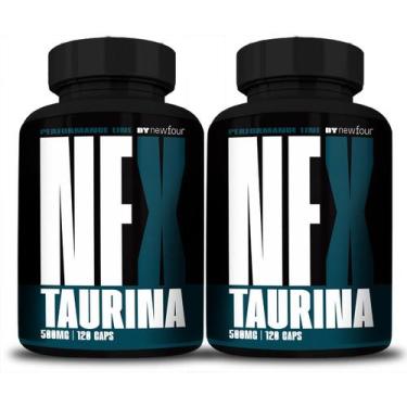 Imagem de 2x Taurina Pura 120 Cápsulas 2000mg - New Four