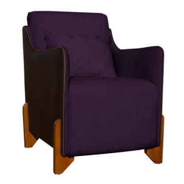 Imagem de Poltrona Decorativa P/ Sala Quarto Heloisa Veludo Composê em material 