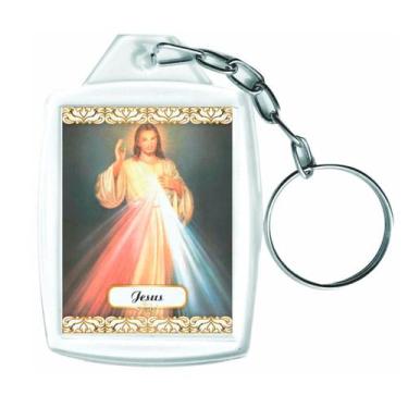 Imagem de Kit De Chaveiros Acrílicos 3x4cm Para Eventos Jesus Cristo - 12 Unidad