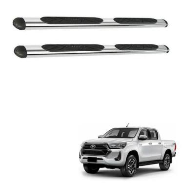 Imagem de Estribo Hilux 2020 2021 2022 2023 Oval Aço Crom. C/ Kit - Bepo