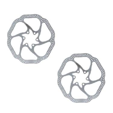 Imagem de Kit 2 Freio a Disco Rotor 160/160mm Bicicleta Aro 20,24,26,27,5,29 Mtb