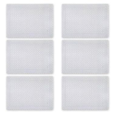 Imagem de Toalha De Geladeira Pvc Rendado kit 06 Pçs Pequenas Flores - Plast.co