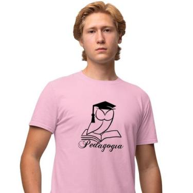 Imagem de Camisa Camiseta Masculina Estampada Pedagogia Coruja 100% Algodão Fio 