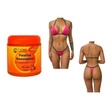 Imagem de Kit  Parafina Bronzeadora - Amazonbronze - Pharmakos - 180g Brinde Biq