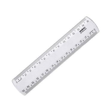 Imagem de Régua New Line Cristal 15cm, Pct. C/ 10 Unidades - Waleu - 10270003