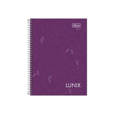 Imagem de Caderneta Espiral 1/8 Lunix 80 Folhas Pautadas - Tilibra, Lilás