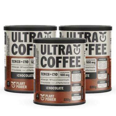 Imagem de 3x Ultra Coffee Plant Power Chocolate 220g, Chocolate
