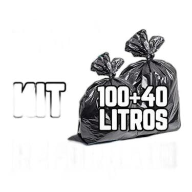Imagem de Kit Saco De Lixo 100un 100l E 100un 40l Preto Reforçado - HIGIPACK