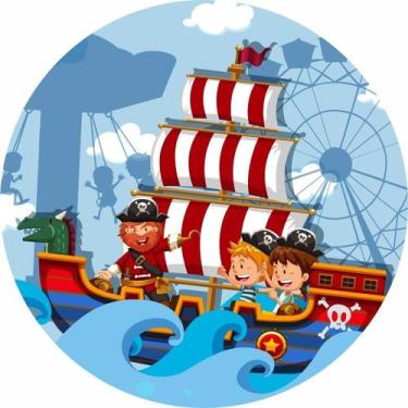 Imagem de Painel Festa Redondo C/ Elástico 1,50m Piratas - Fadrix