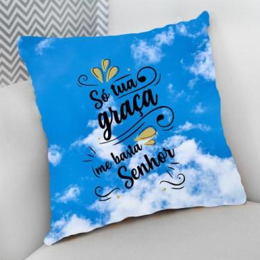 Imagem de Almofada Decorativa Cheia c/ Zíper Estampas Evangélico Católico - Delu
