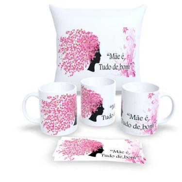 Imagem de Kit Com Almofada 30x30cm e Caneca de Porcelana dia das Mães - Estampa 