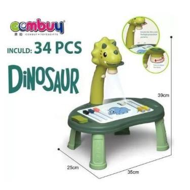 Imagem de Mesa Projetor Desenho Infantil Mesinha De Desenho Projetora Dinossauro