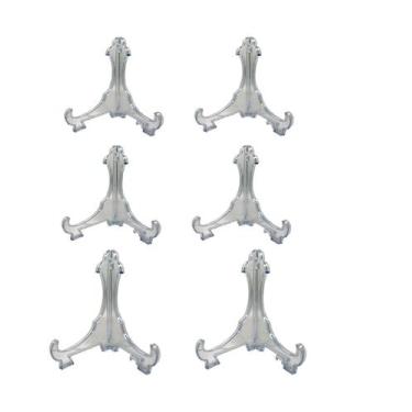 Imagem de 4 Suporte P/ Pratos 17,5cm Acrílico 2 Suporte 24cm