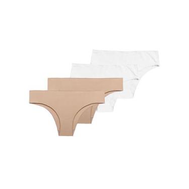 Imagem de Kit com 4 Calcinhas Biquíni Hope 38840, Bege, M