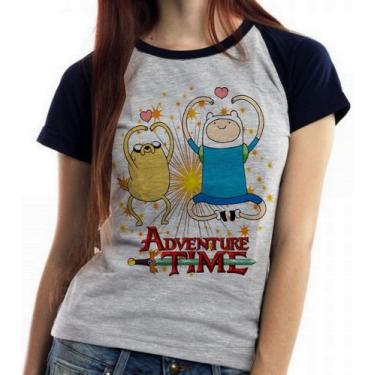 Imagem de Baby look blusa feminina ou Camiseta unissex  Adventure Time Jake Finn