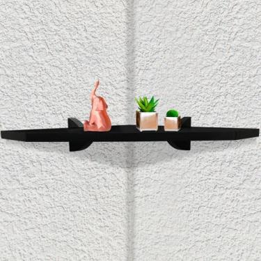 Imagem de Prateleira De Parede De Canto Organizadora P/ Quarto Sala Cozinha Em M