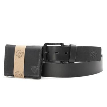 Imagem de Kit Cinto Masculino Varías Cores Em Couro + Carteira Em L Couro  - Use