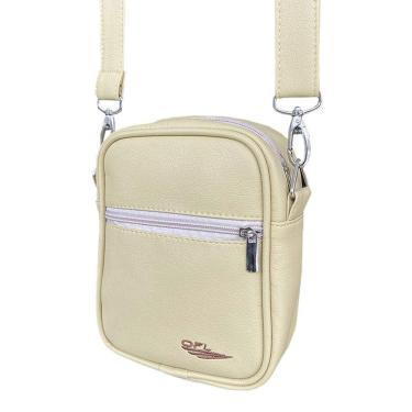 Imagem de Shoulder Bag OFL Couro Embroidery Bege