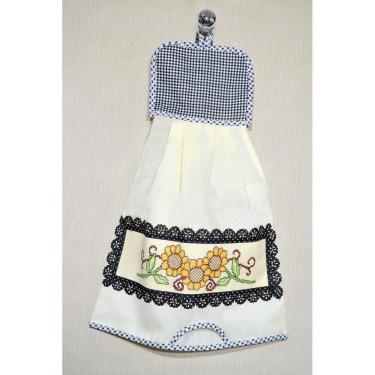 Imagem de Puxa Saco Palha Bordado - Girassol