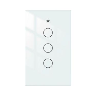 Imagem de Interruptor de Tomada Inteligente Velds ILBW-3B 3 Botões Wi-Fi Branco