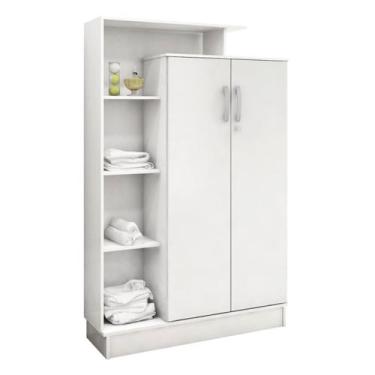 Imagem de Armário Multiuso Londres 2 Portas com Chaves Prateleiras e Nichos-Bran