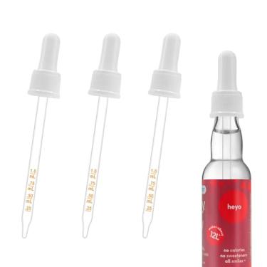 Imagem de Taladad Pipetas Conta-Gotas de Vidro Compatíveis com Sodastream Bubly Bubbly Drops Sabores para Soda Stream Acessórios (Branco, 3 Unidades)