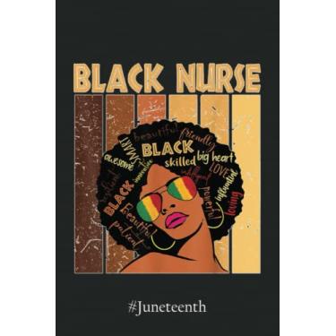 Imagem de #Juneteenth Notebook 3316: Black Nurse Afro African American Women Black History Month Notebook | Juneteenth Black History African American Freedom Graph Paper Notebook 6x9 110 Pages Gift Under 10$