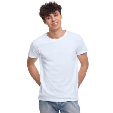 Imagem de Camiseta Branca Lisa Camisa Adulto Blusa Algodão com Poliéster - UseP4