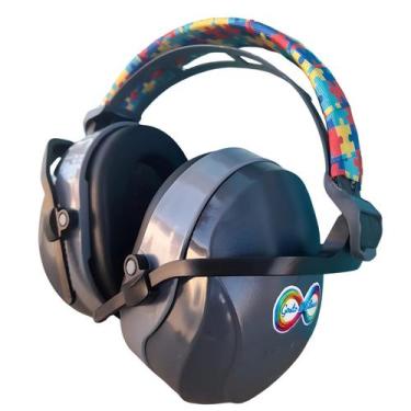 Imagem de Abafador de Ruido Cinza para Autistas 26 DB - Coleção TEA & AMOR