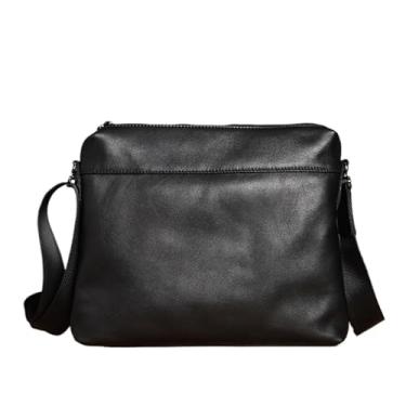 Imagem de Bolsa de ombro masculina de couro genuíno, bolsa crossbody de couro para homens de qualidade, bolsa mensageiro, bolsa tote
