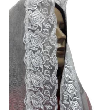 Imagem de VÉU CCB notas musicais organza - Quadrado ou Redondo - REF MAYL145 - C