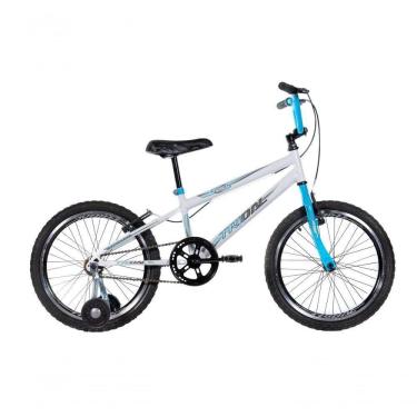 Imagem de Bicicleta Infantil Aro 20 Bmx Carbon Steel Com Roda Lateral Tridal Bike - Branco/azul Céu