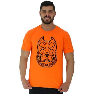 Imagem de Camiseta Tradicional Manga Curta MXD Conceito Pitbull Gangster, Laranj