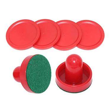 Imagem de Simhoa Air Hockey Pucks, Air Hockey Conjunto de reposição para Air Hockey Table Family Game, Air Hockey Pucks and Paddles - Vermelho