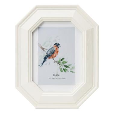 Imagem de ibalux Porta-retrato 12 x 18 cm, feito de madeira de pinheiro com vidro verdadeiro, exiba a imagem 10 x 15 cm com tapete ou 12 x 17 sem tapete, vertical e horizontal para pendurar na parede ou