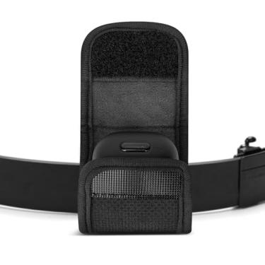 Imagem de Geekria Bolsa para fones de ouvido com passador de cinto compatível com Soundcore Liberty 5/4 Pro, AeroFit 2, C40i, P40i, P30i, capa protetora com clipe para alça de bolsa (preto)