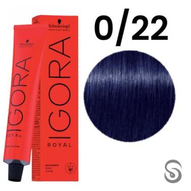 Imagem de Schwarzkopf Igora Royal Coloração 0/22 Tom Mistura Azul 60ml, UNICA