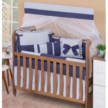 Imagem de Kit berço americano luxo para bebe menino antony 13 peças - Miguel Bab