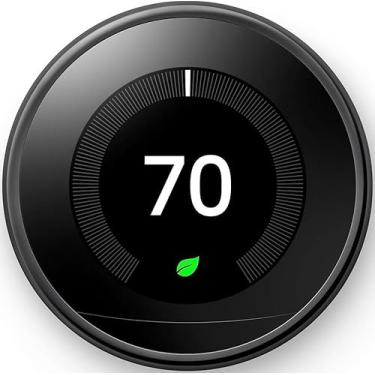 Imagem de Google Nest Learning Thermostat - 3ª Geração - Termostato Inteligente Programável Para Casa - Compatível Com Alexa (Preto Espelhado)