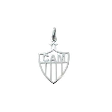 Imagem de Pingente escudo vazado atlético - 2cm  prata 925 - Noble Joias