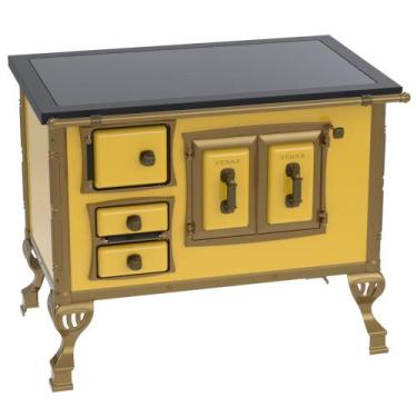 Imagem de Fogao a Lenha Venax GII n 2 Colonial Premium Amarelo, SAIDA DIREITA