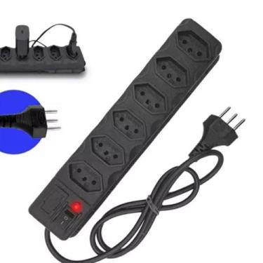 Imagem de Régua Extensão Elétrica 6 Tomada Filtro De Linha Bivolt - Home Goods