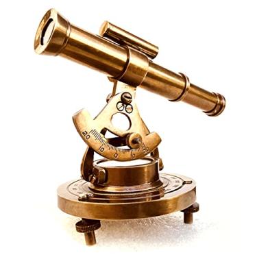 Imagem de Telescópio decorativo de latão Alidade de 10 cm com bússola de base, presentes (10 cm)