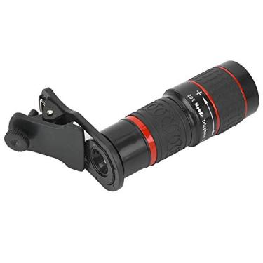 Imagem de Lente teleobjetiva de zoom de foco longo 20X com clipe para smartphone, tablet, PC, lente preta para câmera de celular, lente teleobjetiva com zoom de foco longo 20X com clipe para smartphone, tablet,