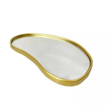 Imagem de Bandeja Espelhada Banheiro Lavabo Bandeja Decorativa Multiuso(Borda Alternada PT 18.8x29.3)