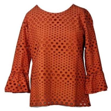 Imagem de Blusa Feminina Lasie Doce Brisa 3/4 Laranja-Feminino