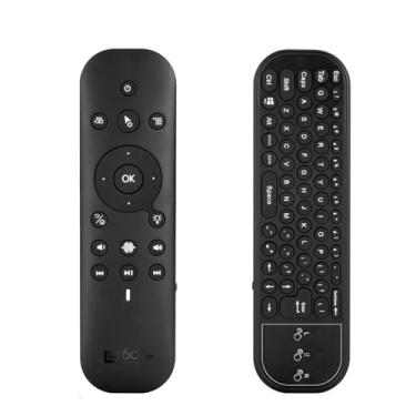 Imagem de LUVI Mouse de controle remoto por voz com mini teclado touchpad 2.4G WiFi e BT5.2 sensor de movimento retroiluminado portátil recarregável Air Mouse compatível com Android TV Box/PC/projetor/PC